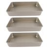3PK Urban Kitchen Rose Gold Deep Pan Cooking Tray 34x24cm