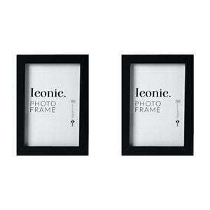 2PK Unigift A1 Iconic MDF Acrylic Photo Frame Picture Holder - Black