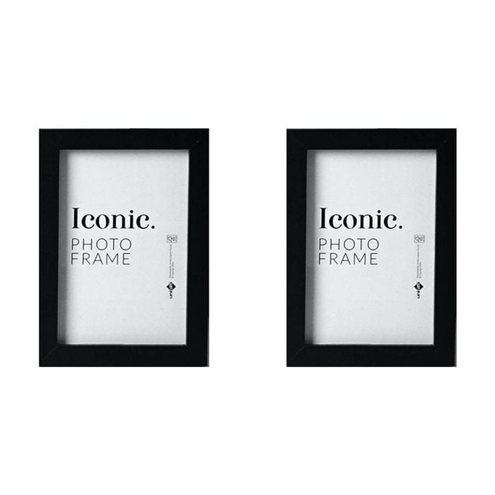 2PK Unigift A1 Iconic MDF Acrylic Photo Frame Picture Holder - Black