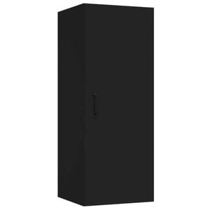 vidaXL Hanging Wall Cabinet Black Engineered Wood Floating Display Cabinet
