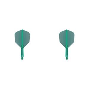 2x Target K-Flex Moulded Flight & Shaft No.6 Medium - Green