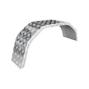 Sunrise Single Guard Checker Plate Aluminium - 10", 4 Fold - Sg4f10cpa