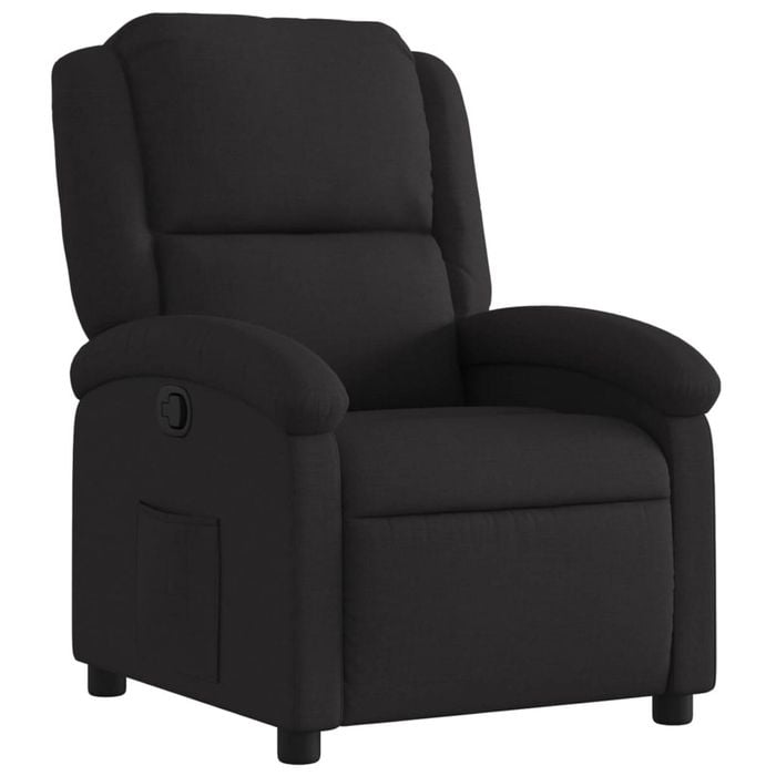 vidaXL Recliner Chair Reclining Chair Armchair Office Single Sofa Black Fabric