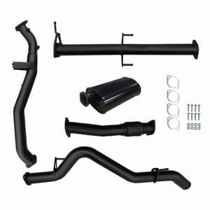 Ignite Exhausts Turbo Back For Mitsubishi Mr Triton 2.4l 3" No Cat & Muffler Black Aluminised Steel