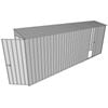 Build-a-Shed 0.8 x 5.2 x 2m Single Hinged Skillion Shed with Single Sliding Side Door - Zinc