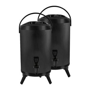 SOGA 2X Stainless Steel Insulated Beverage Dispenser with Tap 16L Black