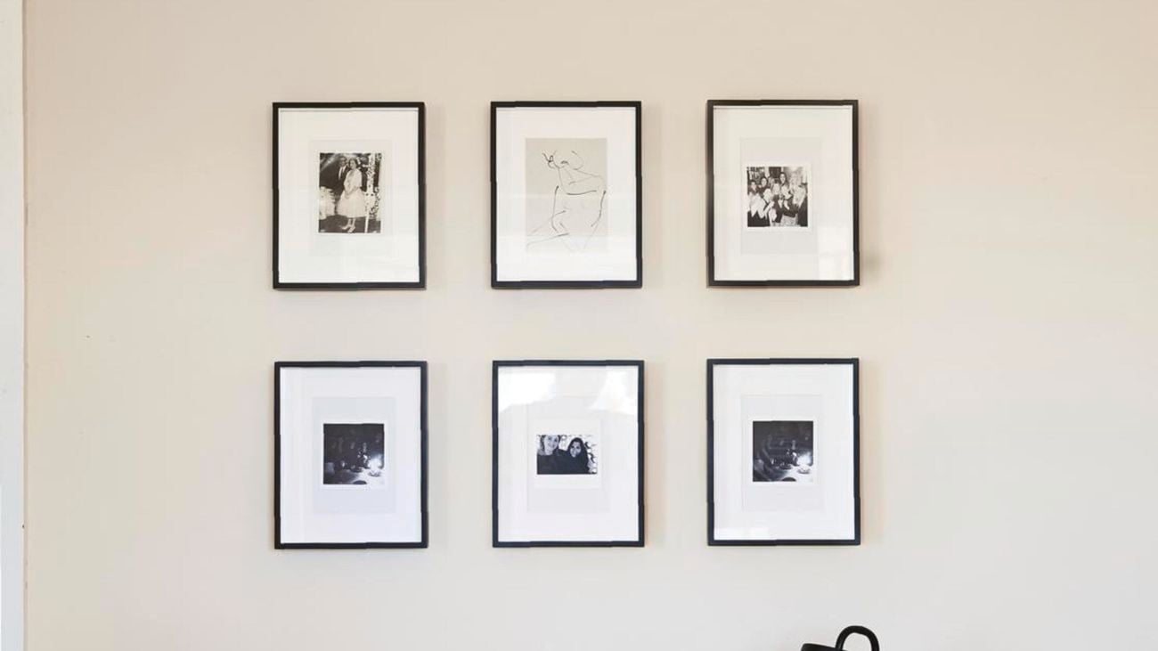 Six picture frames hanging on the wall