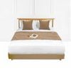 SOGA Light Brown 1.5m Vintage Bed Scarf Runner – Set of 3 Bedding Tail Pads