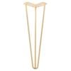 Taskmaster 400 x 10mm Brushed Brass Steel Hairpin 3 Leg