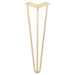 Taskmaster 400 x 10mm Brushed Brass Steel Hairpin 3 Leg