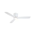 Mercator Smart Grid Connect 132cm White 3 Blades Aleno Close Ceiling Fan With Tricolour LED