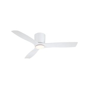 Mercator Smart Grid Connect 132cm White 3 Blades Aleno Close Ceiling Fan With Tricolour LED