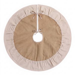 Jingle Jollys 90cm Christmas Tree Skirt Linen Christmas Tree Mat Xmas Decorations Ornaments