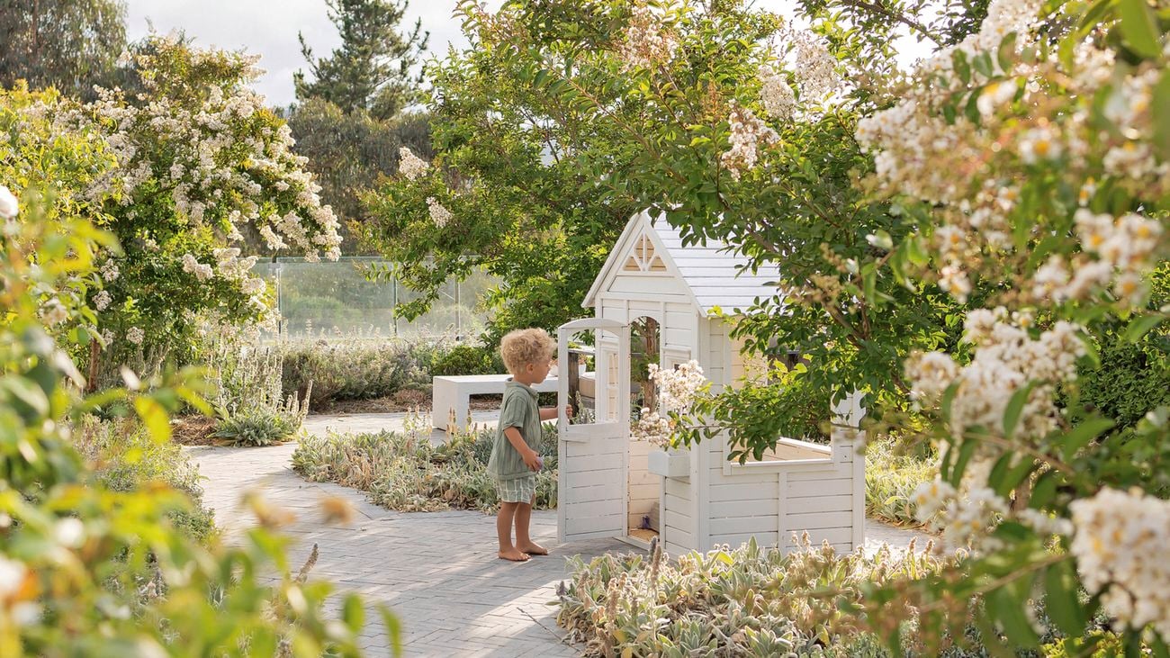 Little pockets of joy, such as this cubby house, give the children lots of opportunity for imaginative play.