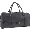 Pierre Cardin Smooth Leather Overnight  Luggage Weekend Duffle Black