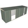 Build-a-Shed 1.5 x 6 x 2m Skillion Double and Single Sliding Side Doors Shed - Green