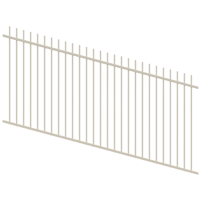 ProtectorAl 1201 - 2400 x 1200mm Surfmist Raked Up to 15º Picket Top Pool Fence Panel