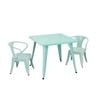 Costway 3pcs Kids Table And Chairs Set Activity Study Desk Blue