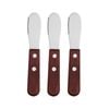 Anygleam Dark Brown 3pcs Wooden Butter Knife Kitchen Food Kitchen Tableware