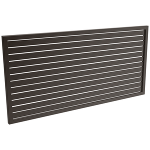 ProtectorAl 1001 - 2000 x 300 - 1000mm Black Satin Horizontal 9mm Gap Aluminium Welded Slat Panel - Black