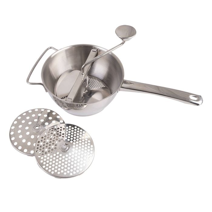 Appetito Stainless Steel 20cm Kitchen Food Mill w/ 3-Discs
