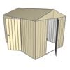 Build-a-Shed 2.3 x 3.0 x 2.3m Front Gable Dual Single Hinged Door Shed - Cream