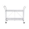 Hamptons 2 Tier Metal Bar Cart White