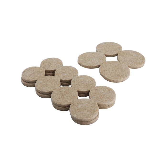 Surface Gard 29 - 38mm Beige Round Adhesive Felt - 20 Pack 