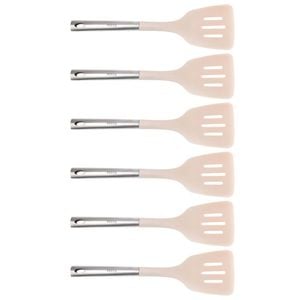 6PK Porto Zest Stainless Steel/Nylon 34cm Slotted Turner Kitchen Utensil