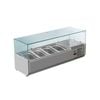 FED-X Flat Glass Salad Bench - XVRX1200/380