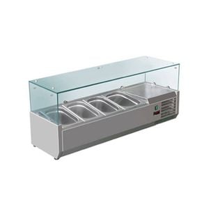 FED-X Flat Glass Salad Bench - XVRX1200/380