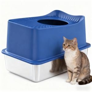 Advwin Enclosed Cat Litter Box Stainless Steel