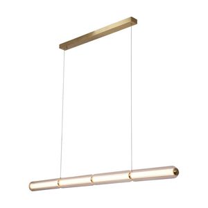 Lexi Lighting Elara LED Pendant Light Gold Metal Glass Acrylic 3000LM Dimmable