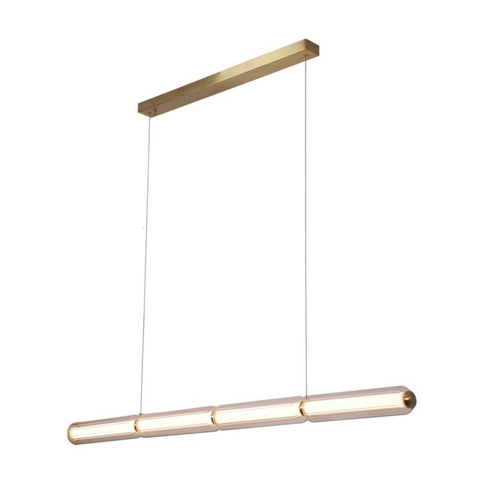 Lexi Lighting Elara LED Pendant Light Gold Metal Glass Acrylic 3000LM Dimmable