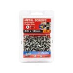 Zenith 8G x 12mm Galvanised Button Head Metal Screws - 100 Pack