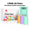 Provecta 3 Roll Coloured Sticker Paper For Phomemo T02 Printer