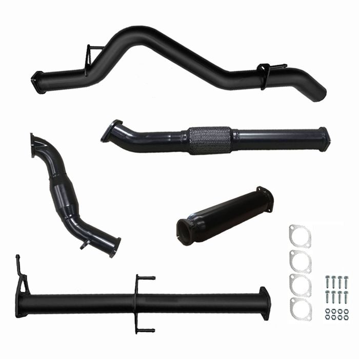 Ignite Exhausts Turbo Back For Mitsubishi Mn Triton 2.5l 3" Cat & Hotdog Black Aluminised Steel