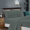 Fabric Fantastic 1000tc Ultra Soft King Size Bed Charcoal Flat & Fitted Sheet Set