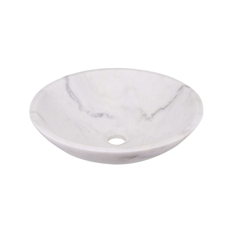 Rumba White Round Marble Basin