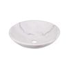 Mondella Round Marble Basin White Rumba