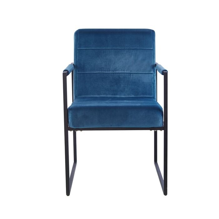 Ginny Dining Chair Velvet Upholstered - Blue (Set Of 2)