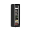Exquisite One Glass Doors Upright Display Refrigerators Black 390 Litre