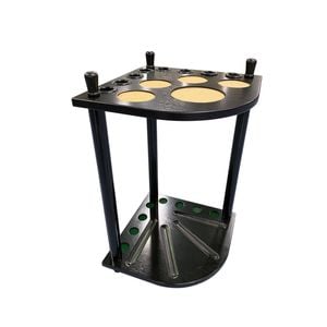 Sportivo Di Vinci Corner Billiards Pool Cue Rack With 8 Billiard Stick Holder Black