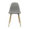 Milford 4pcs Set Dining Chair Premium Fabric Upholstery Light Grey