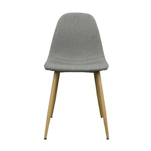 Milford 4pcs Set Dining Chair Premium Fabric Upholstery Light Grey