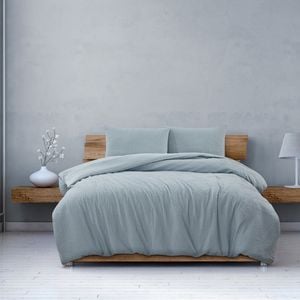 Ardor Boudoir Single Bed Quilt Cover Set South Coast Embossed Pale Blue