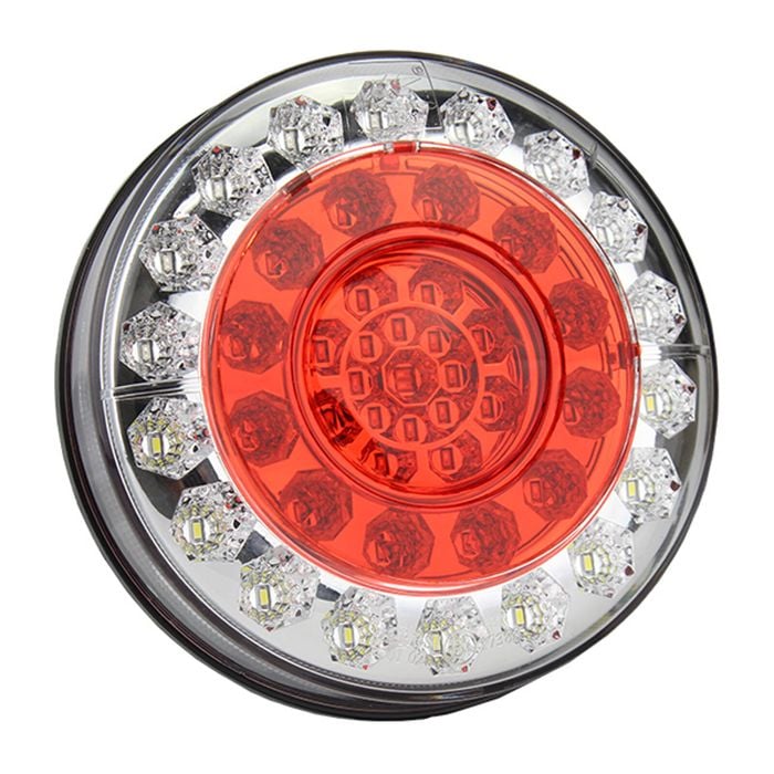 Sunrise Led Round Combo Light 122mm Diameter Multi Volt 12/24v - Reverse - Led122rc