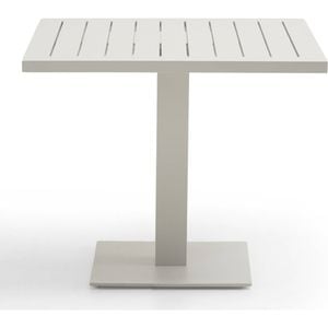 Avoca Outdoor Square Pedestal Aluminium Dining Table Charcoal