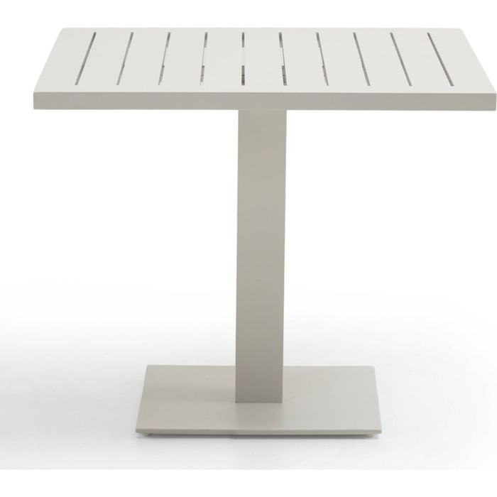 Avoca Outdoor Square Pedestal Aluminium Dining Table Charcoal