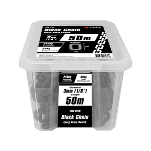 Pinnacle 3mm 1/8" x 50m Black Chain